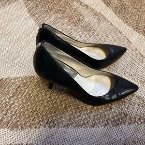 Michael Kors Black Leather Heels Size 8